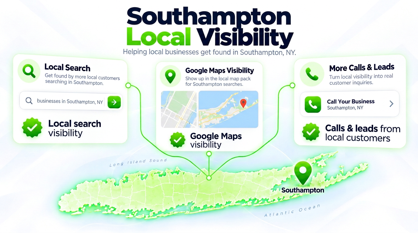 SEO Juggernaut search bar connected to AI chat assistants and a Google Maps pack over a Southampton neighborhood